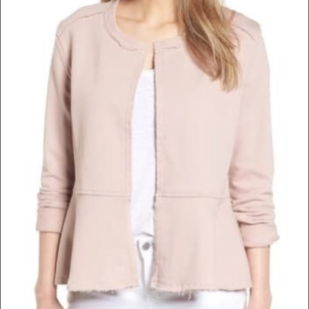 Caslon Nordstrom knit peplum jacket size small